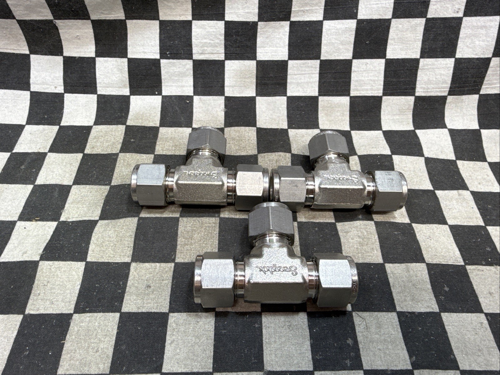 Swagelok SS-810-3, SS8103, TEE Union 1/2″, LOT OF 3, SHIPSAMEDAY#118F6