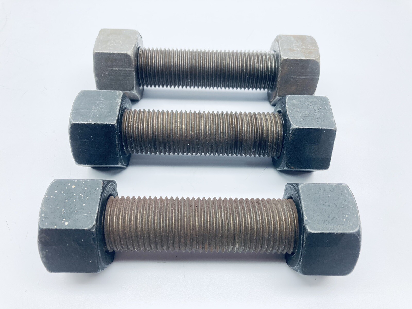 LOT OF 3 UNUSED 6-5/8″ X 1-1/4″ X 2″ FULLY THREADED STUD BOLT