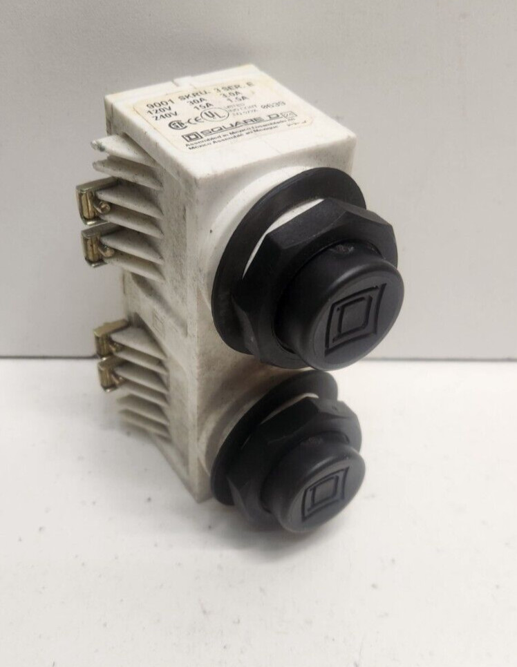 GUARANTEED! SQUARE D 10A 600V 3-SPEED OPERATOR DUAL PUSH BUTTON 9001SKRU3