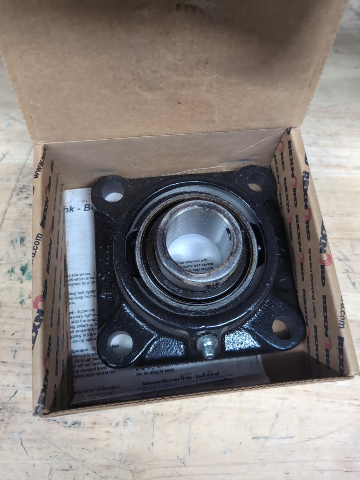 Link Belt Rexnord F3U222N 1-3/8″ 4 Bolt Flange Mount Ball Bearing Unit