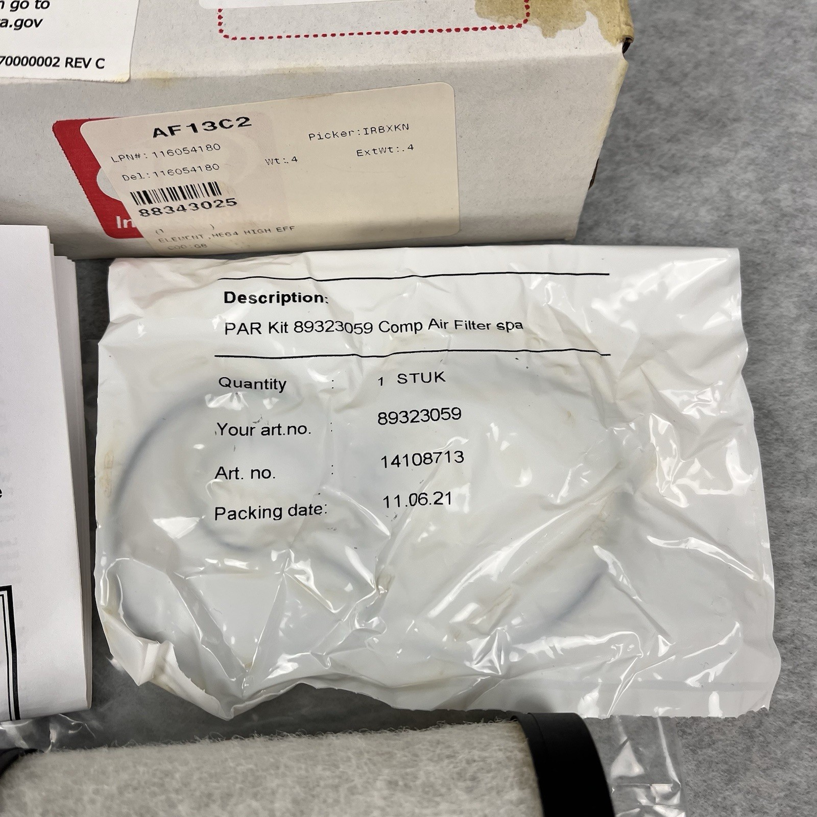 OEM Ingersoll Rand #88343025 Replacement Filter Czech Republic New Old Stock