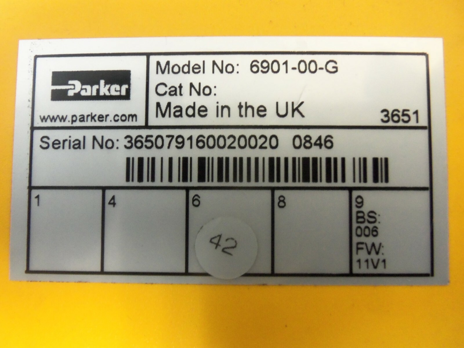 Parker 6901-00-G Operator Display Keypad
