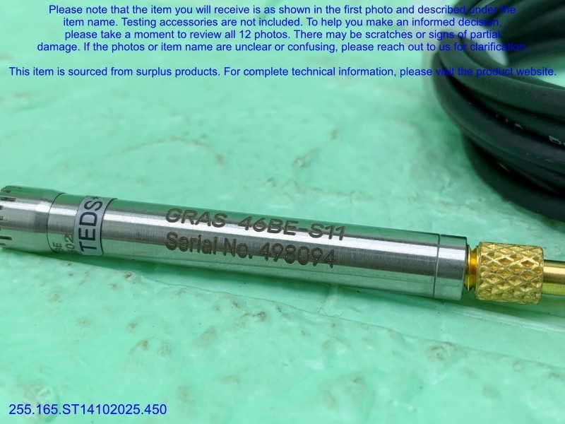 GRAS 46BE-S11 Microphone & Long Cable as in photos, sn:8094, DHL