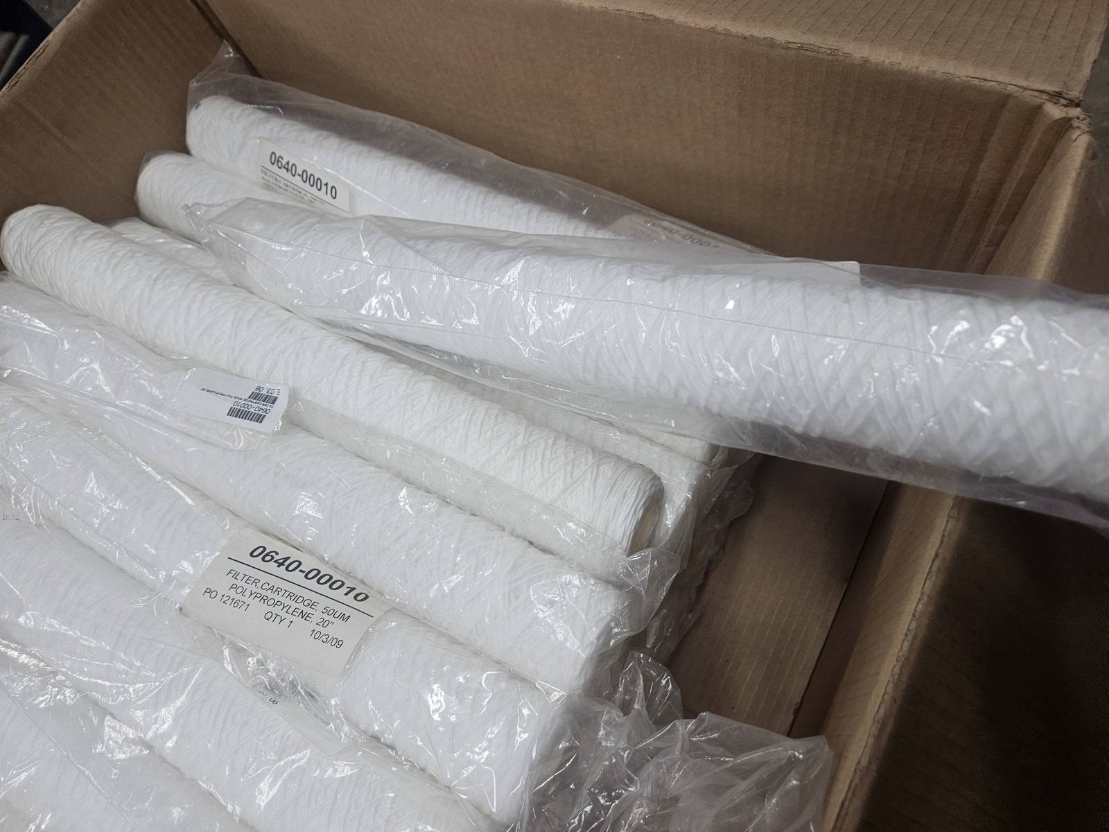 2.5 x 20 Filter Cartridge DOE Spun PP Filter 50 Micron (Qty 52)