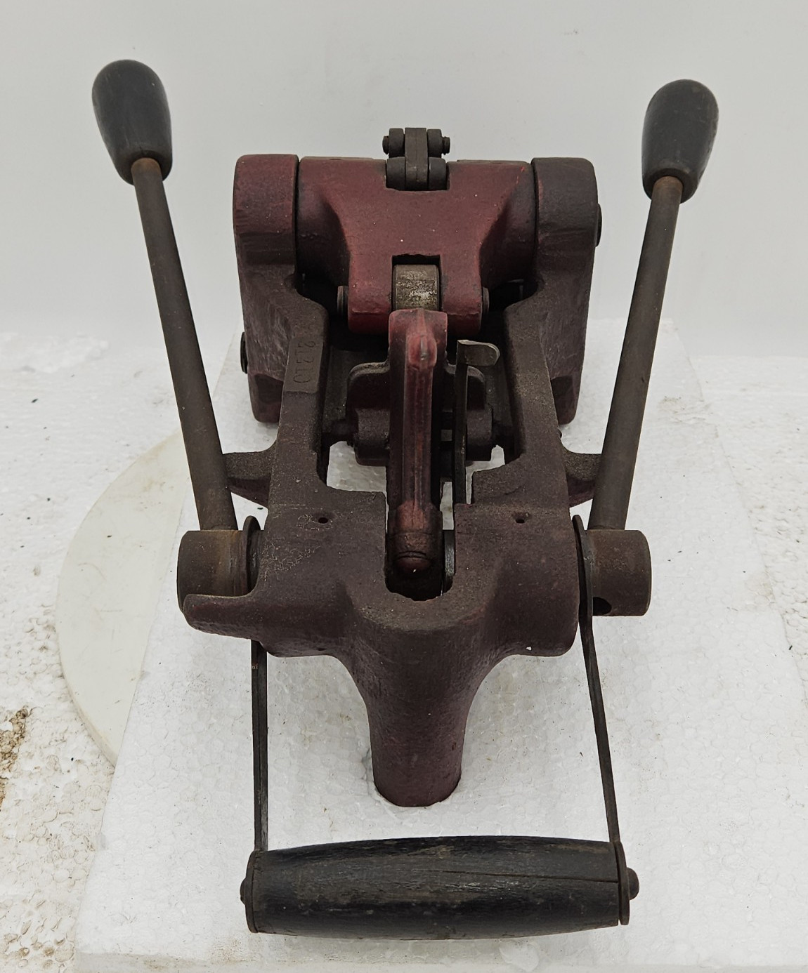 RARE Detroit Belt Lacer Press SER # 21210 Vintage flat belt Lacing. Machine NICE