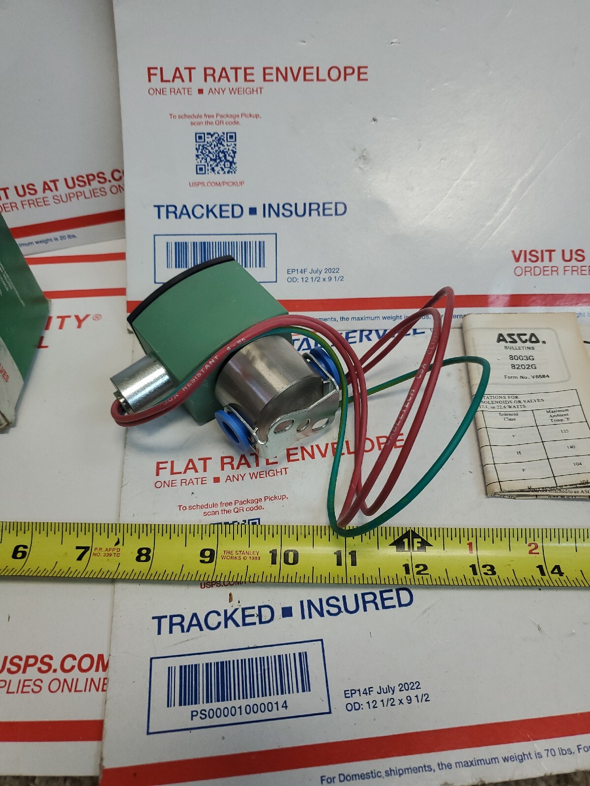 ASCO RED HAT HT8262G152T 2-WAY HIGH TEMP SS SOLENOID VALVE 120V 8262G152 1/4″,U2