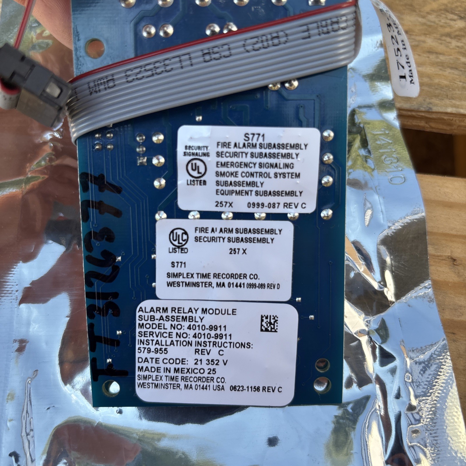 4010-9911 SIMPLEX OPEN BOX