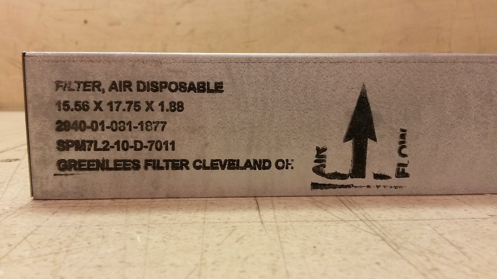 NOS Air Filter 36R937012AB-PIE Greenlees 2940010811877 15.56″ x 17.75″ x 1.88″