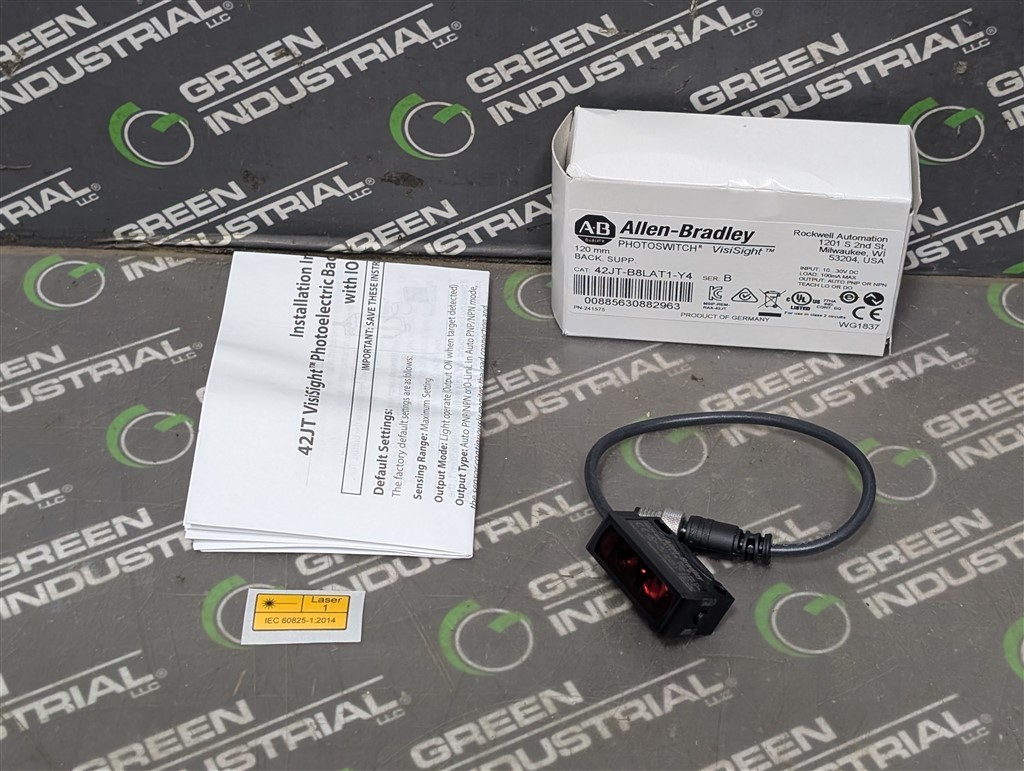 NEW Allen Bradley 42JT-B8LAT1-Y4 VisiSight Photoswitch 120mm PN-241575