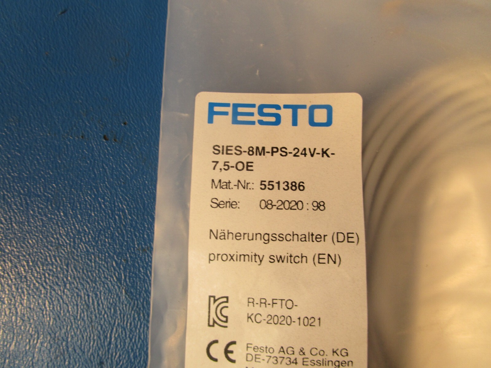 FESTO SIES-8M-PS-24V-K-7,5-OE, 551386 Proximity sensor, INDUCTIVE, WITH CABLE