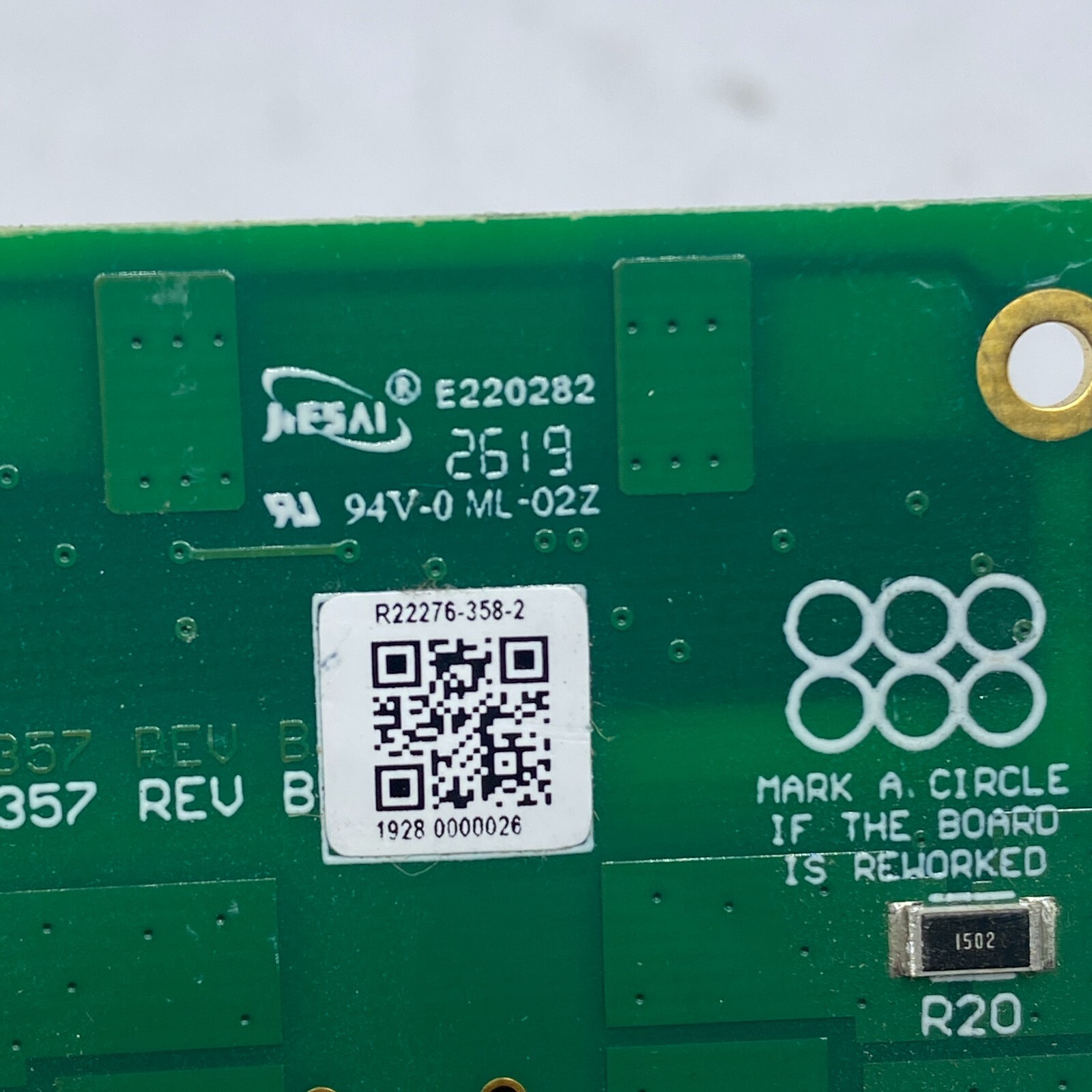 P22276-358-2 1928 0000026 / R22276-357 REV B / E220282 94V-0 ML – 02Z BOARD 🔔