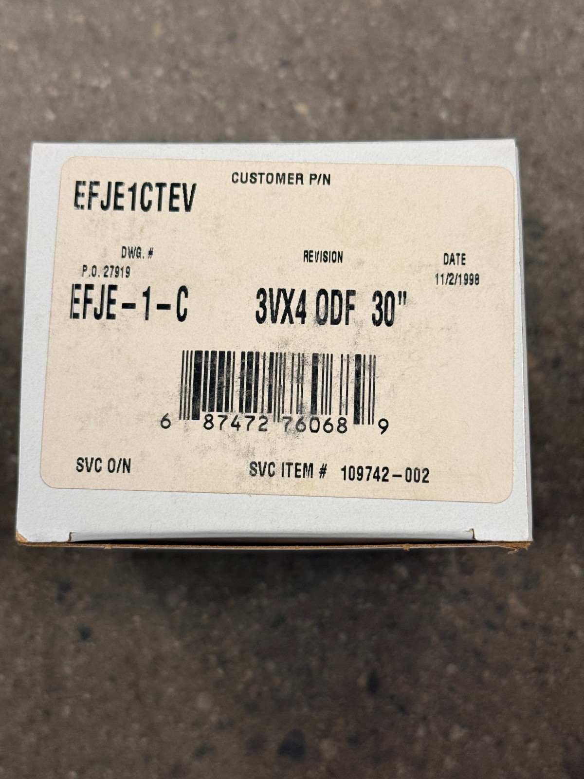 SPORLAN EXPANSION VALVE- EFJE-1-C -R-12 -R-134a-R-401A OEM PARTS NEW