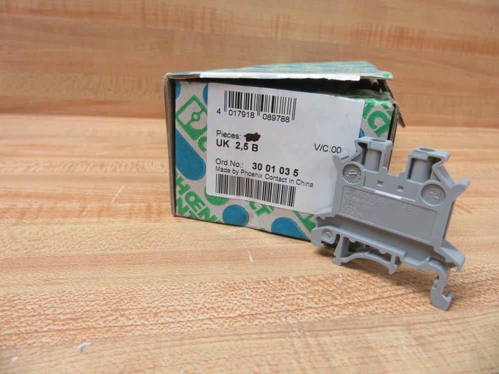 Phoenix Contact 3001035 Terminal Block Type UK2.5B (Pack of 24)