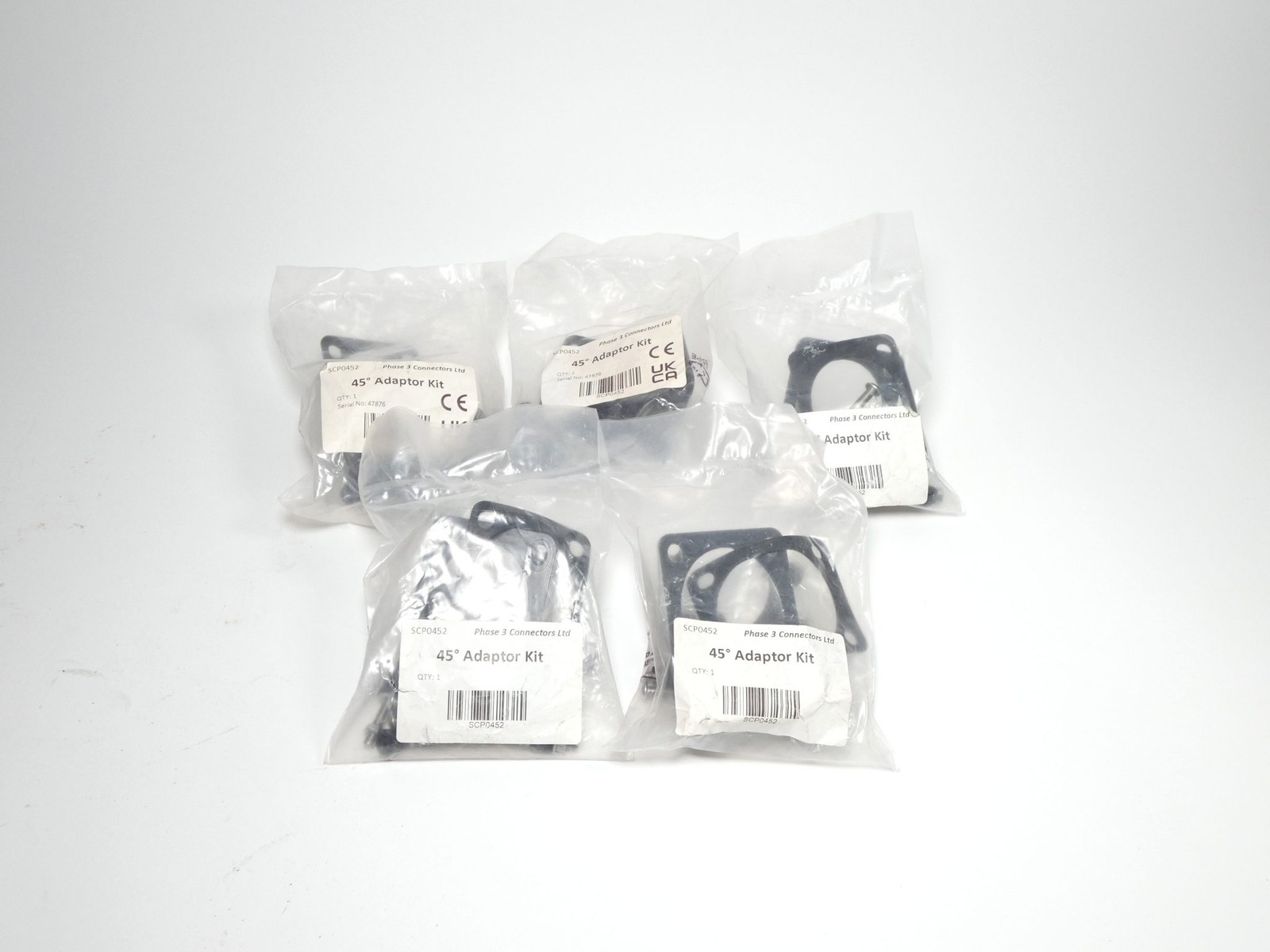*Lot of 5* Phase 3 Connectors SCP0452 Powersafe 45° Adapter Kit – NEW Surplus!