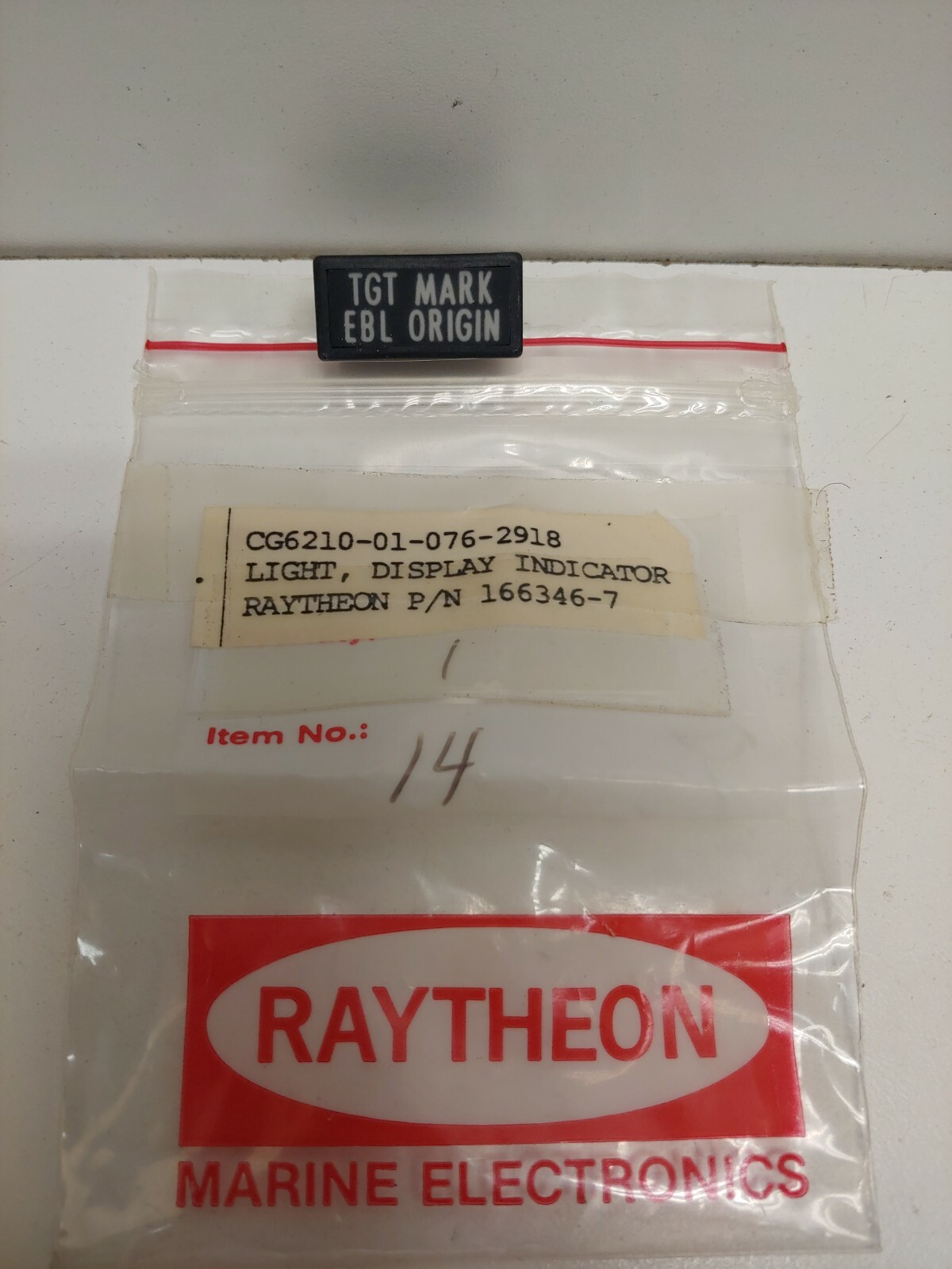 NEW OLD STOCK! MIL-SPEC RAYTHEON INDICATOR LIGHT 6210-01-076-2918 166346-7