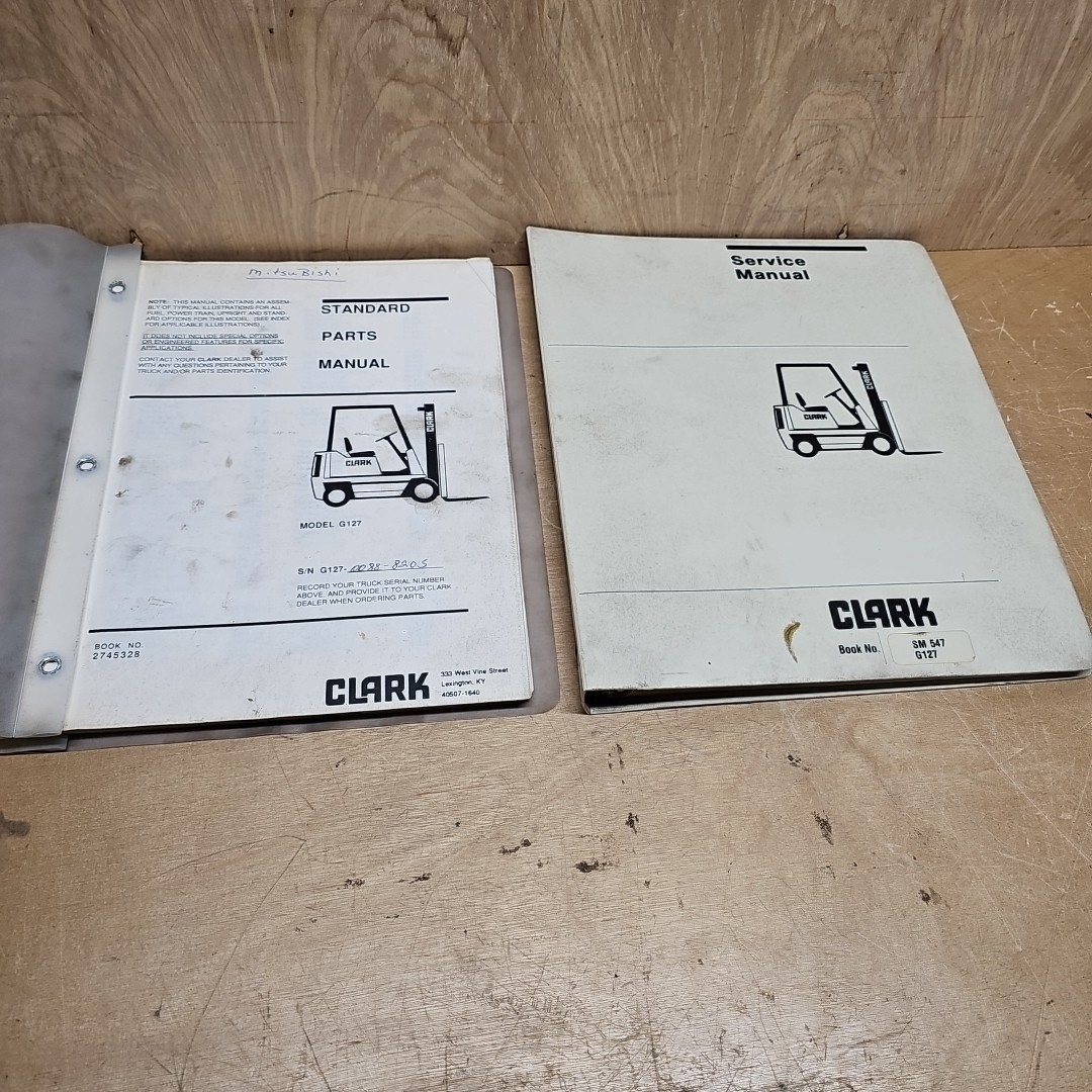 CLARK EQUIPMENT Service & Parts Manual SM547 G127 In Clark Binders VGC