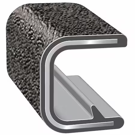 Trim-Lok 100B3x1/8-25 Edge Trim, Alum Clip, 0.3 In W, 25 Ft