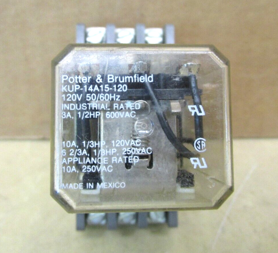 Potter & Brumfield KUP-14A15-120 Relay w/ Rundel Base SL711 47206LR