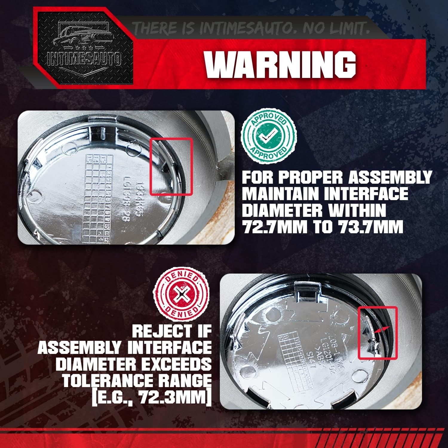 75MM 2.9 Inch Wheel Center Caps Rim Wheel Center Hub Caps, Pack of 4 Chrome w…