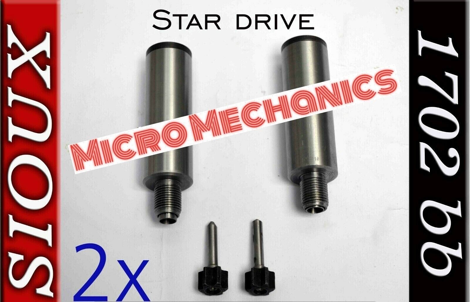 2x VALVE SEAT GRINDER STONE HOLDER 1702 BB R3S1 SIOUX STAR DRIVE 11/16″ x 16″