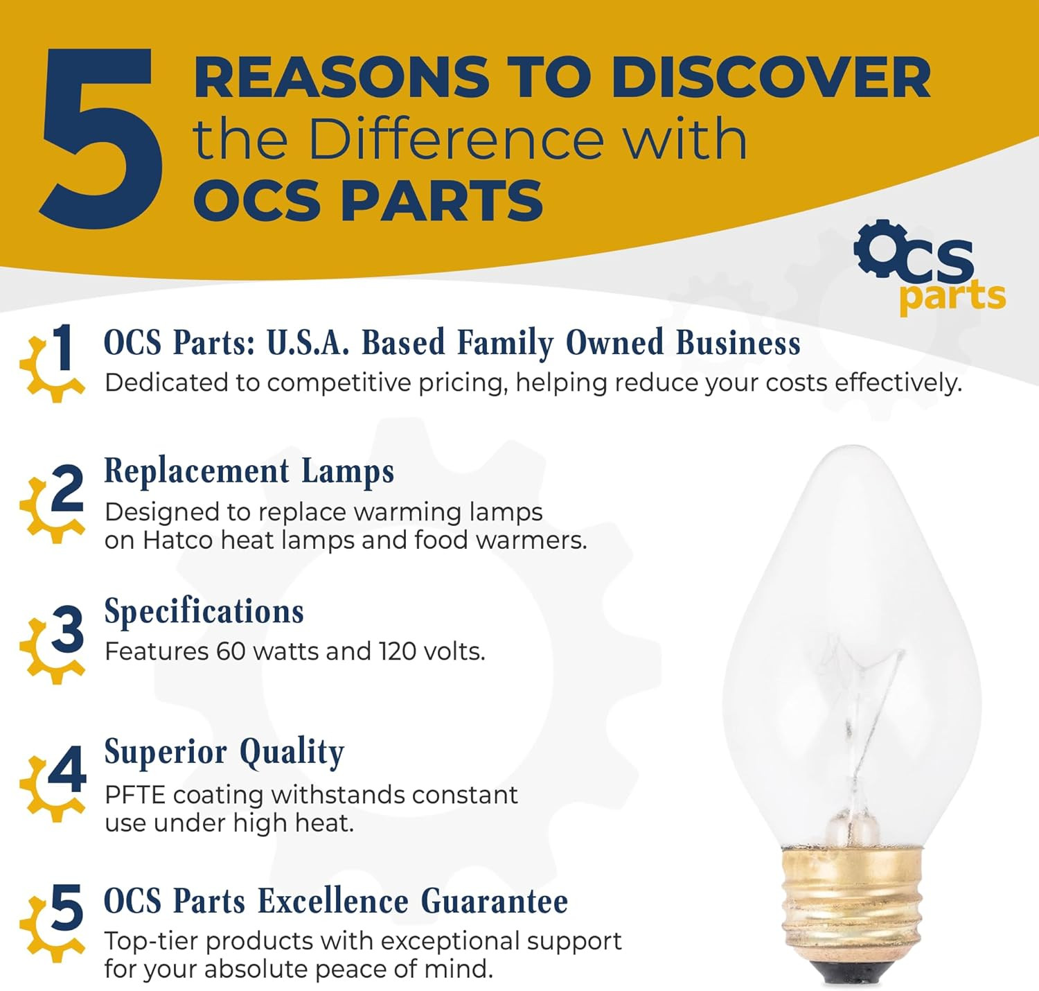 Hatco 60W Specialty Light Bulbs for Heat Warmers – 10-Pack, Shatter Resistant