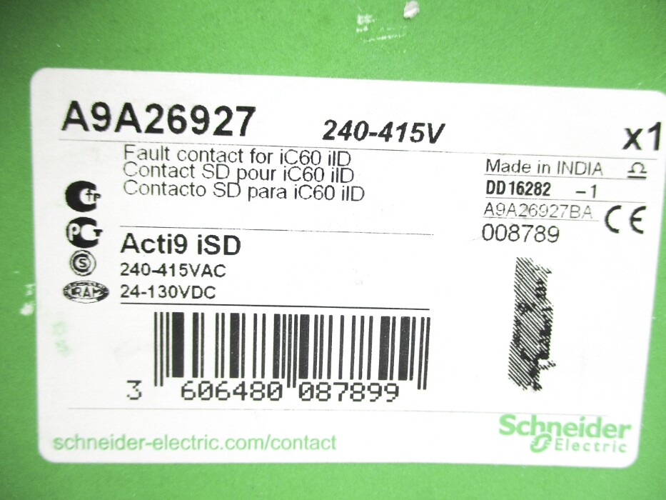 SCHNEIDER ELECTRIC A9A26927 240-415VAC NSMP