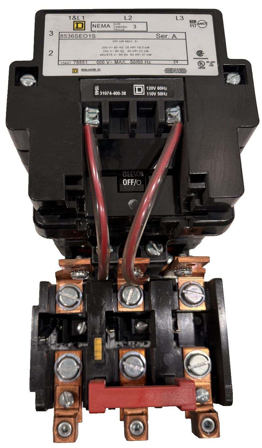 NEW SQUARE D 8536SEO1V02S STARTER SIZE 3 110/120V 50/60HZ