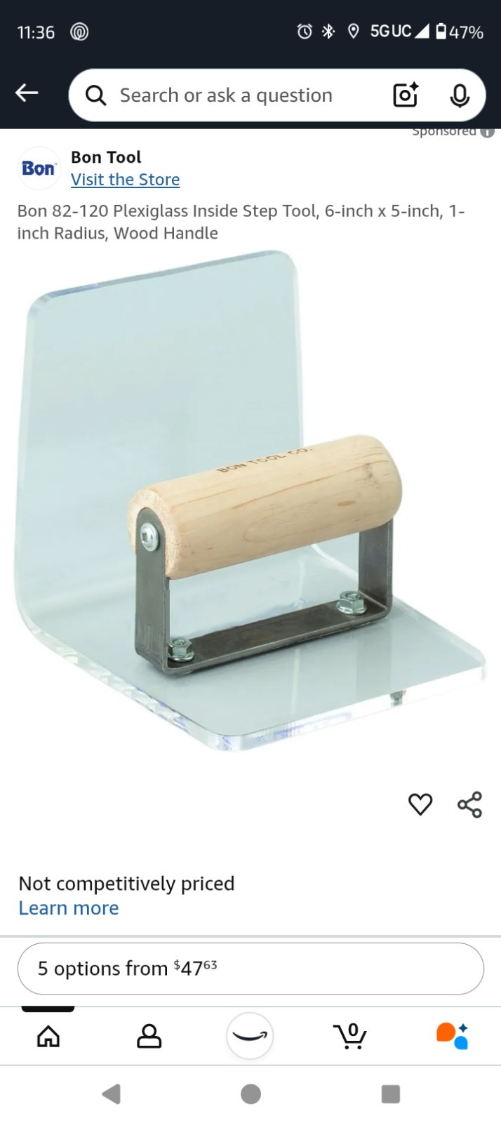 Bon 82-120 Plexiglass Step Stool