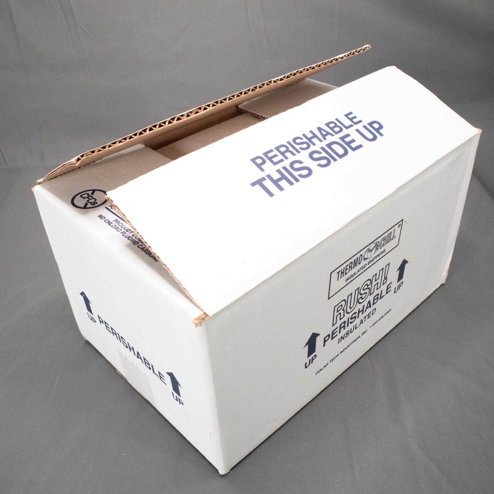 Polar Tech 13″ x 9.5″ x 7.75″ Thermo Chill Insulated Carton Foam Shipper 1 inch
