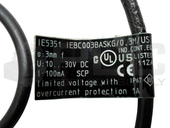 NEW IFM ELECTRONIC IEBC003BASKG/0.3M/US PROXIMITY SENSOR 10-30VDC IE5351