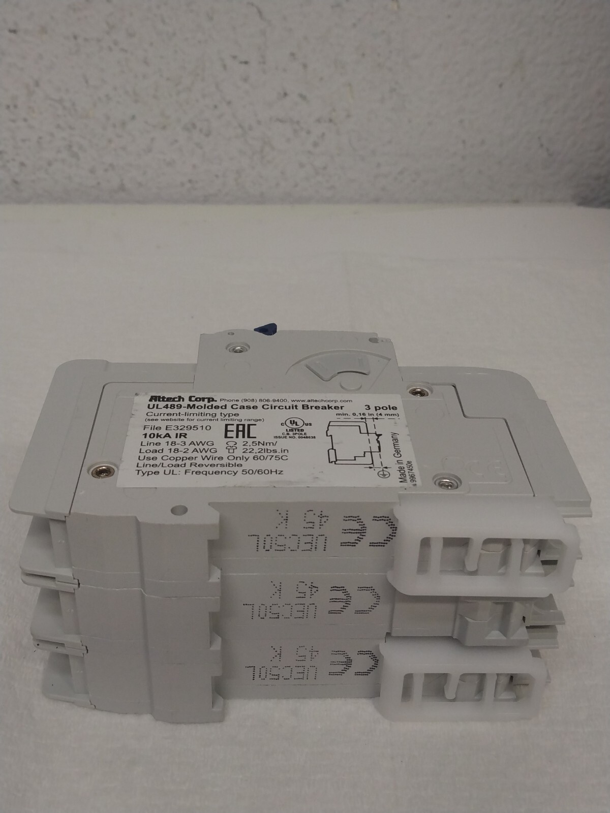 ALTECH 3C50UL C CHAR 3POLE 240VAC UL489