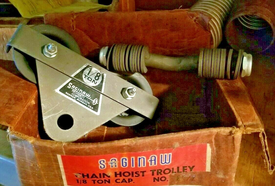 Saginaw 1/8 ton Chain Hoist Trolley 8919 Hand Push parts