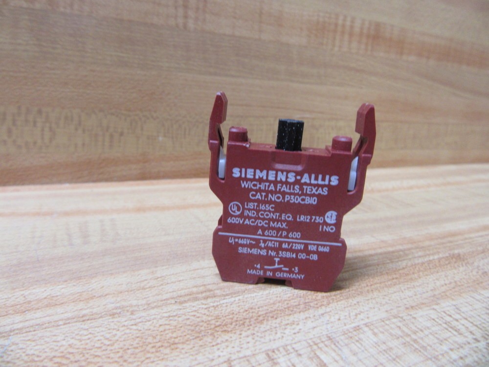 Siemens-Allis P30CB10 Contact For Pushbutton 1NO (Pack of 6)