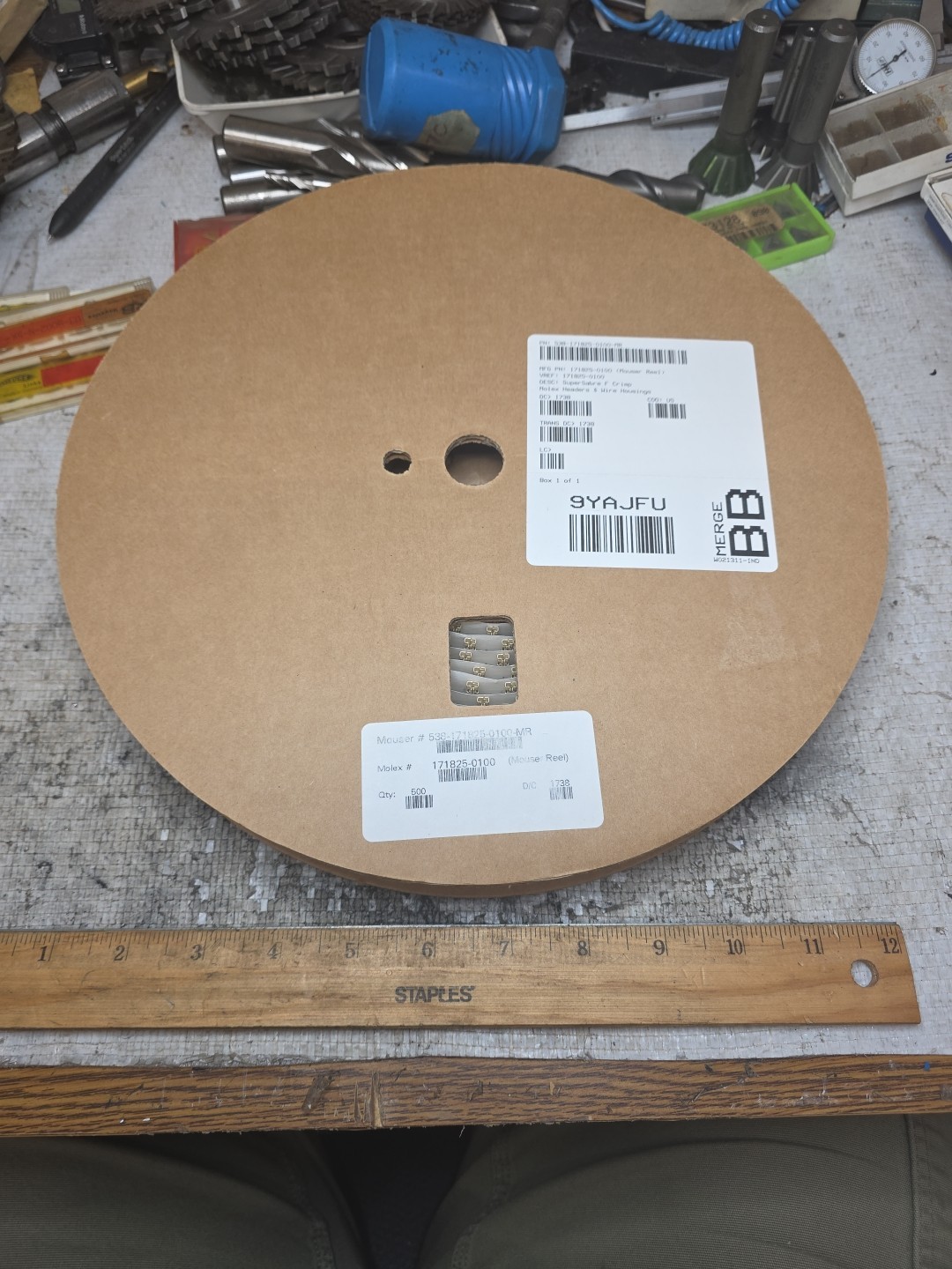 MOLEX 171825-0100 Qty of 400 per Lot Blade Contact 10-12 AWG Crimp Female Blade