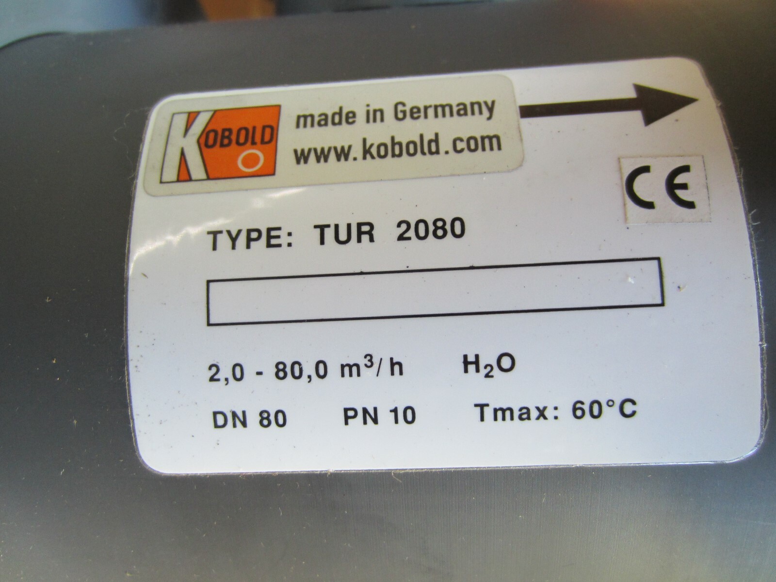 New Kobold TUR2080 TUR 2080 Turbine Wheel Flow Meter 2.0-80.0 M3/H ADI-Ds