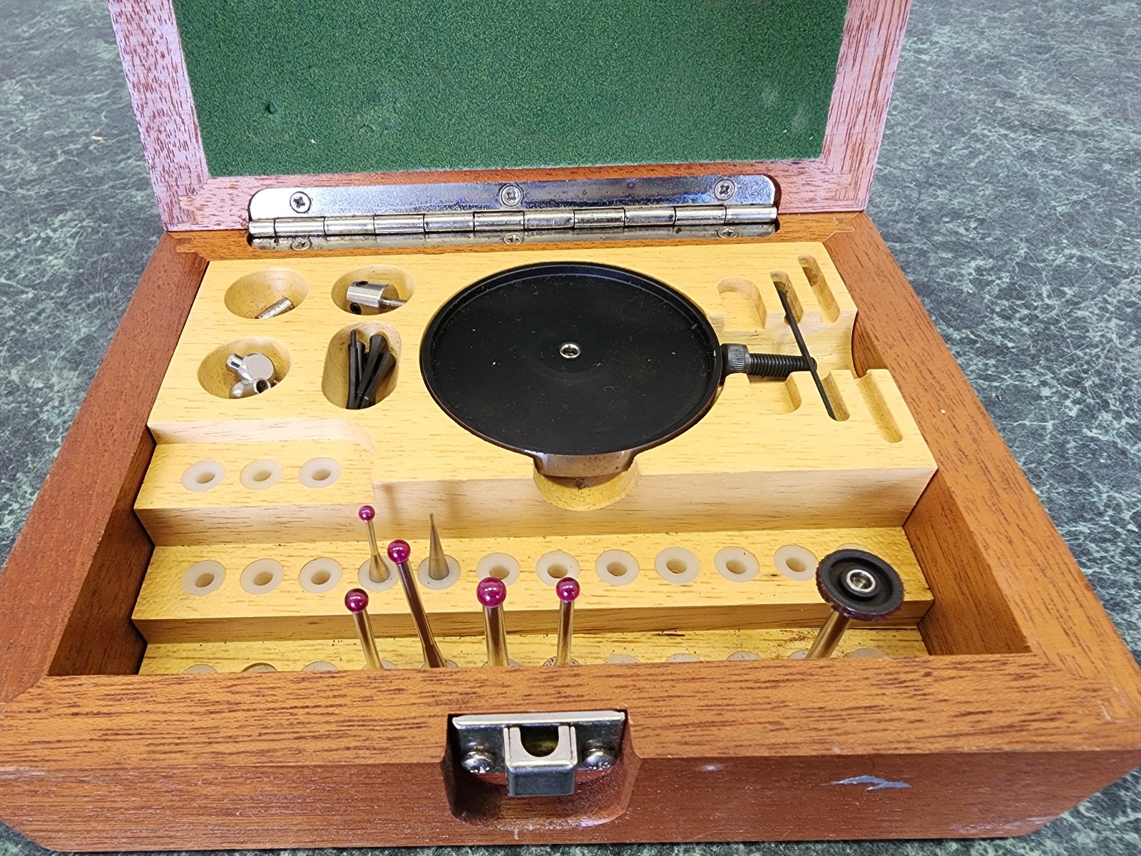 RENISHAW TP1S WOODEN PROBE CASE WITH PROBES