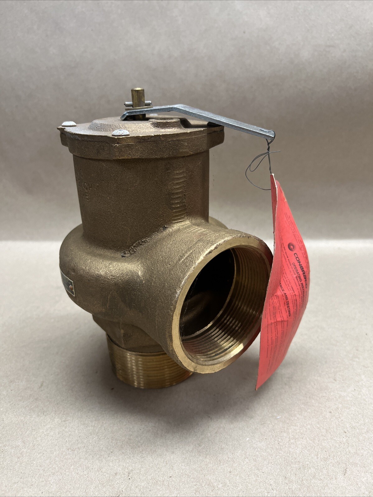 Conbraco 3″ Inlet, 3″ Outlet, High Capacity Steam Valve 15 Max psi, Bronze