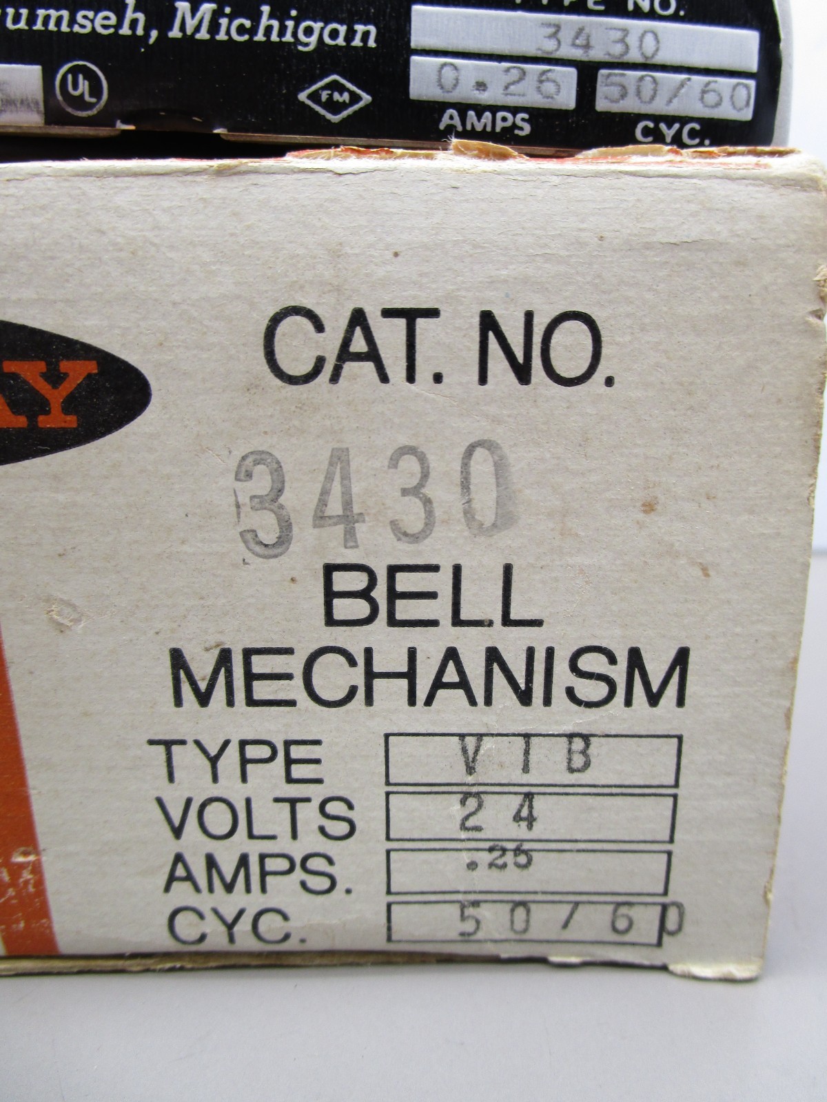 Faraday 3430 Bell Mechanism Type VIB 24v .25 Amps New Old Stock