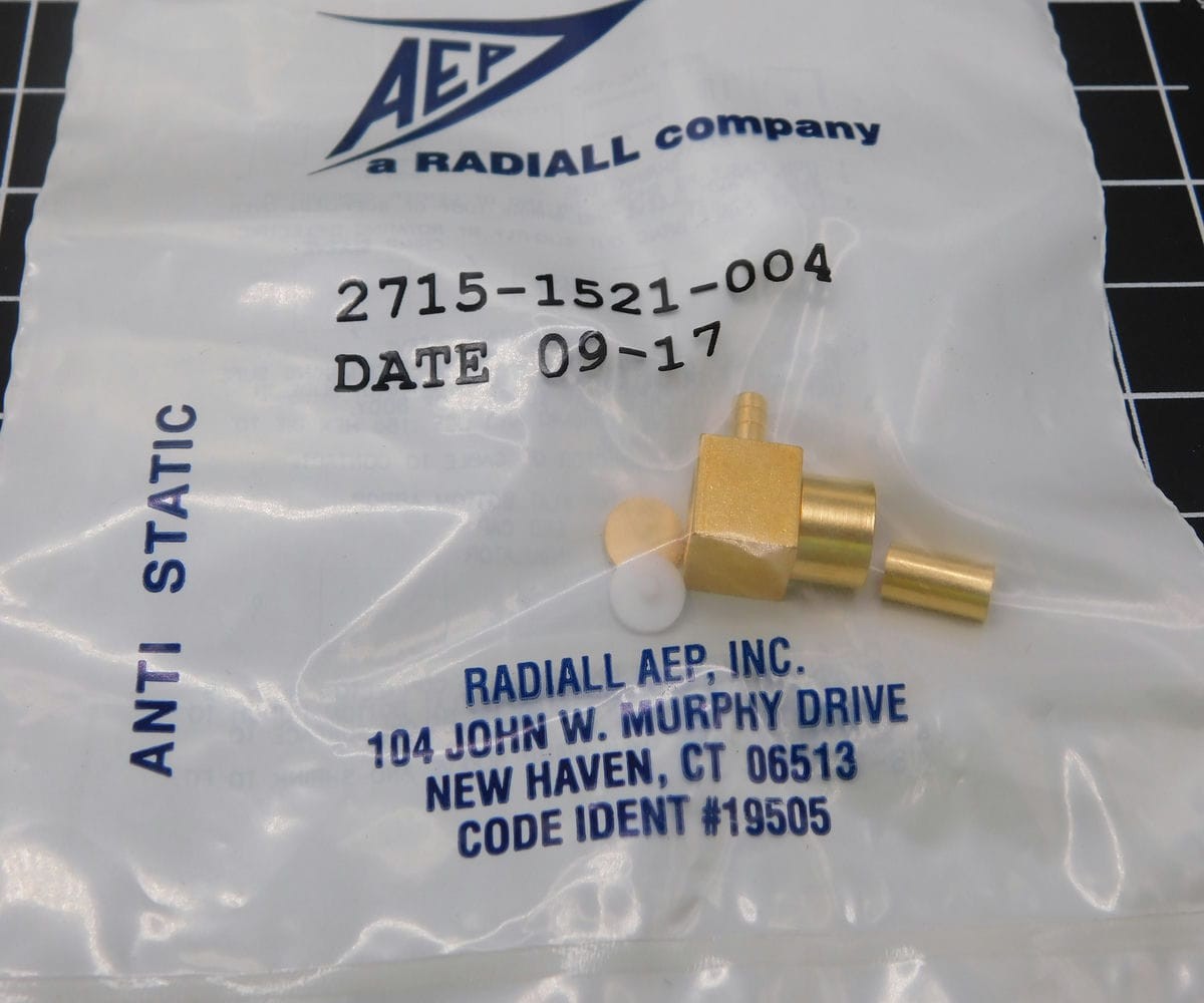 Lot of 3 AEP 2715-1521-004 RF Connectors / Coaxial Connectors 75 OHM / RIGHT AN