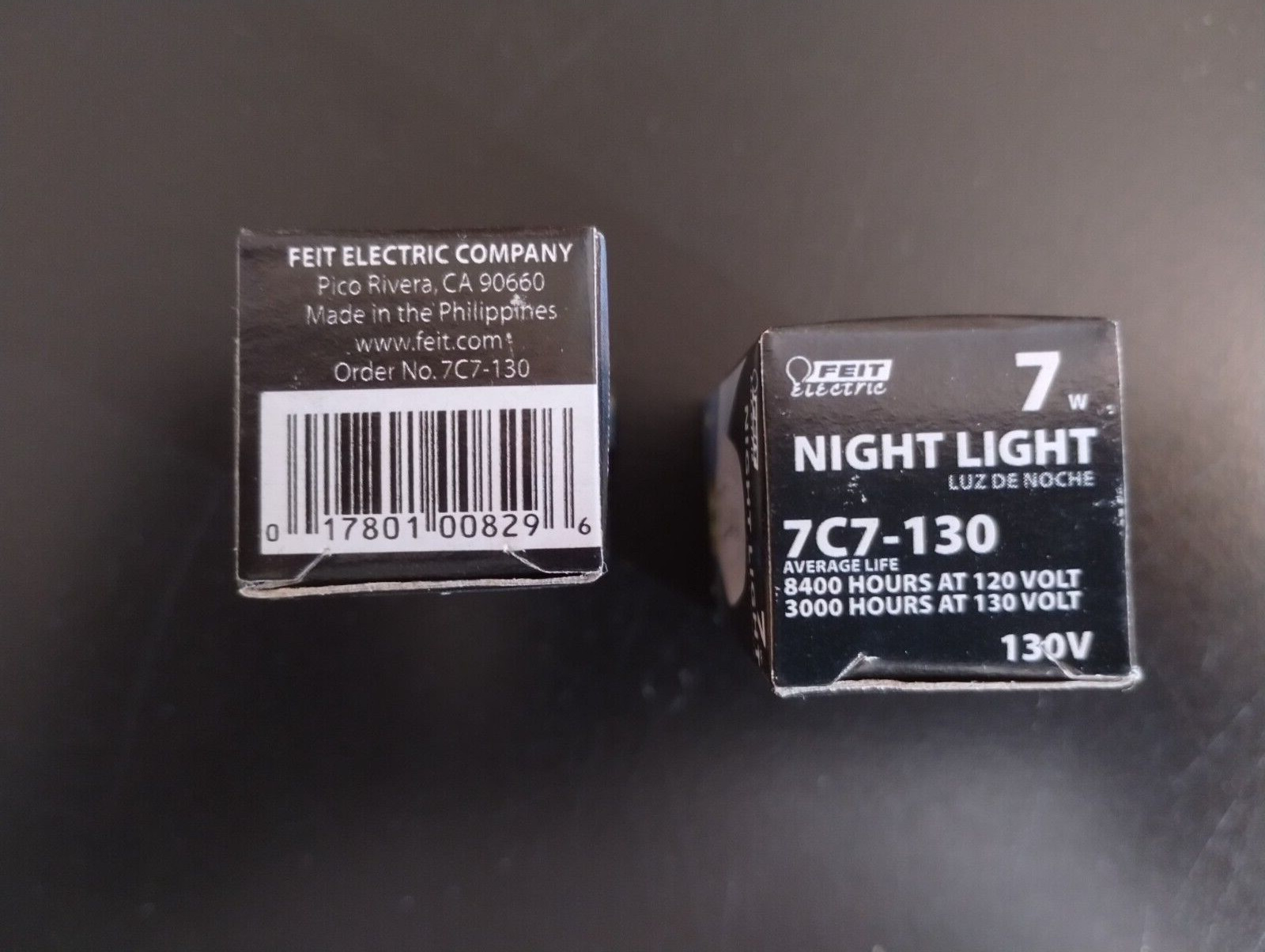 2 pack Feit Electric 7W Night Light 7C7-130, 130V/120V Double Life