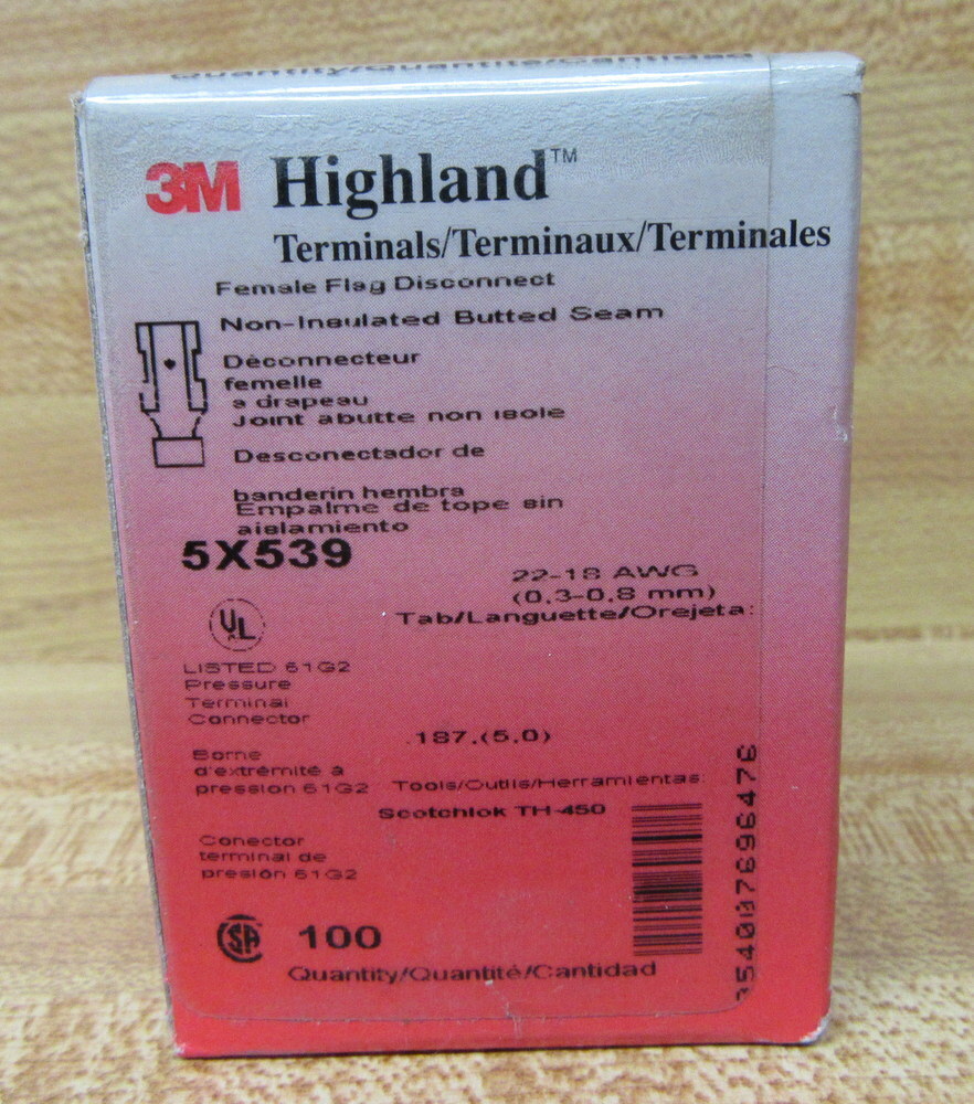 3M Highland 5X539 Flag Disconnect MU18187DFK (Pack of 200)
