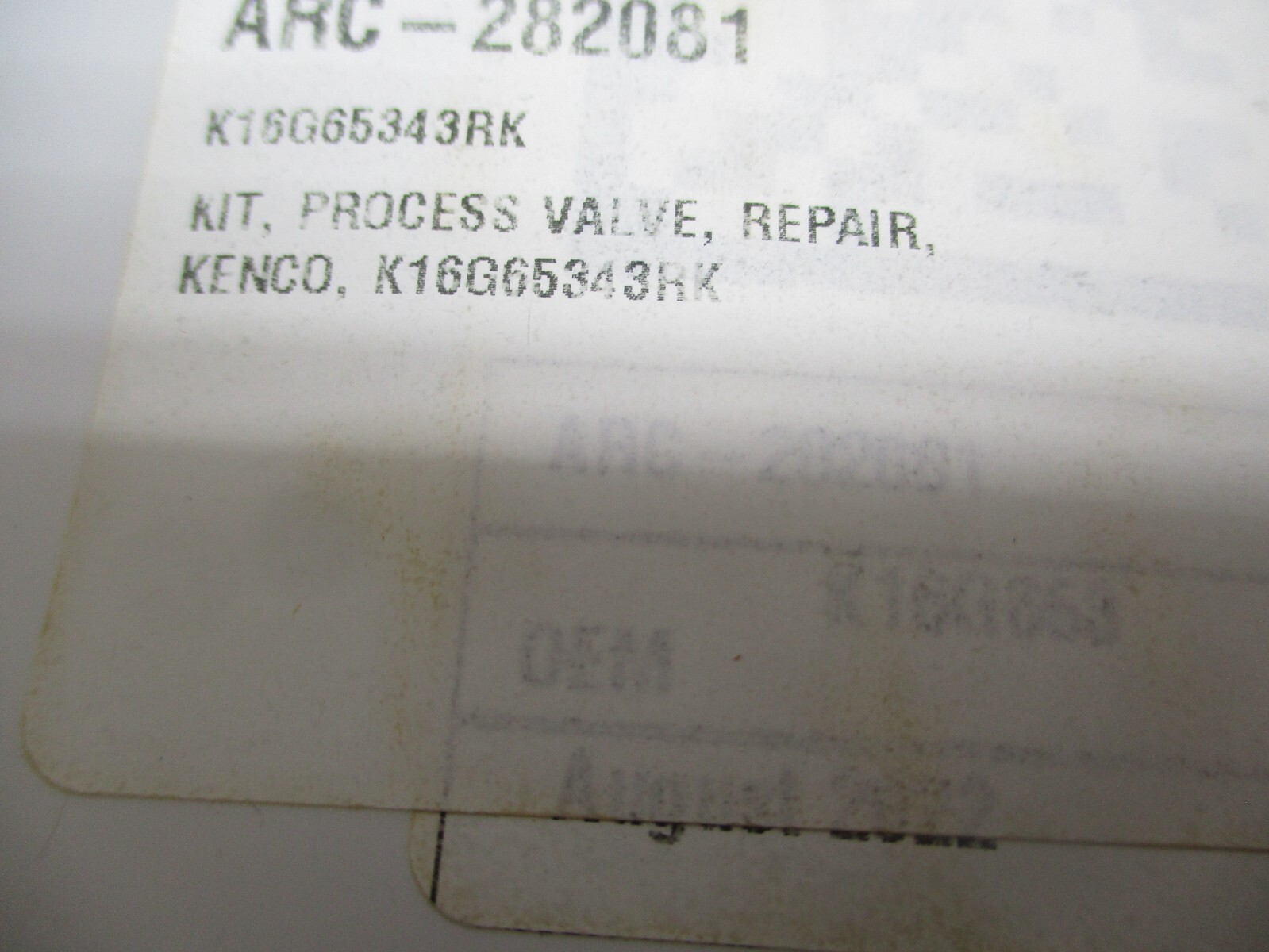Kenco VALVE REPAIR KIT K16G65343RK