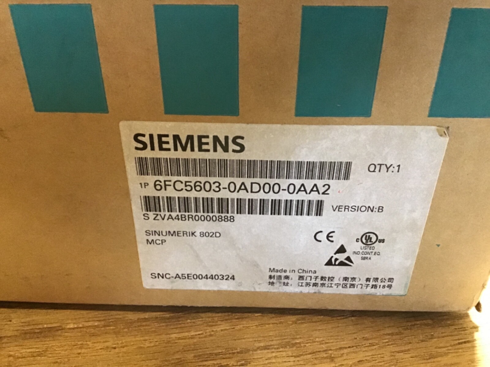 US SELLER NEW SIEMENS 6FC5603-0AD00-0AA2 SINUMERIK 802D MACHINE CONTROL PANEL