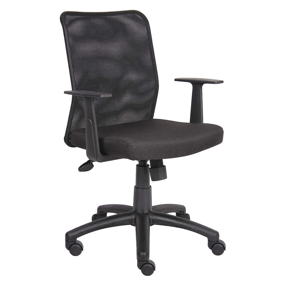 GRAINGER APPROVED 452R27 Office Chair,38 in H,Black 452R27