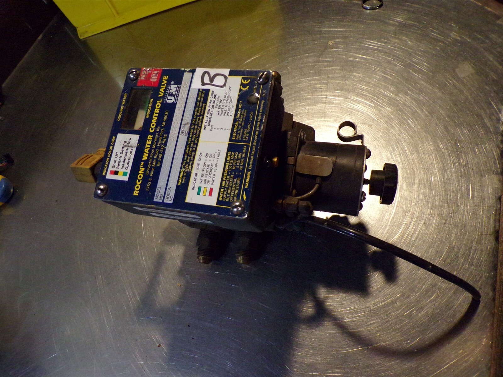 Rocon UFM WCV-S-4-H-7-E3C5F2-D1-LCR-E6C2 Water Control Valve “B” *FREE SHIPPING*