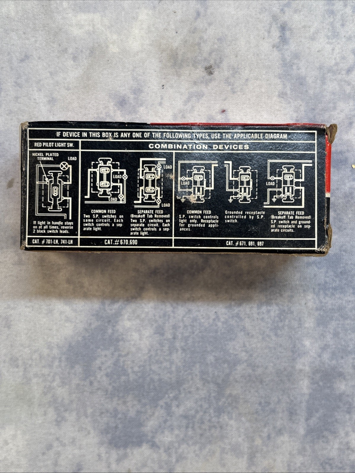Slater 690-BR Combo Switch 2-circuit-15A NEW OLD STOCK IN BOX