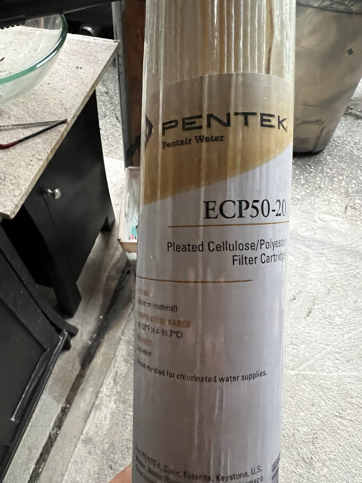 Lot of 6 Pentek ECP50-20 Filter Cartridges 255488-43 New Surplus 50 Micron