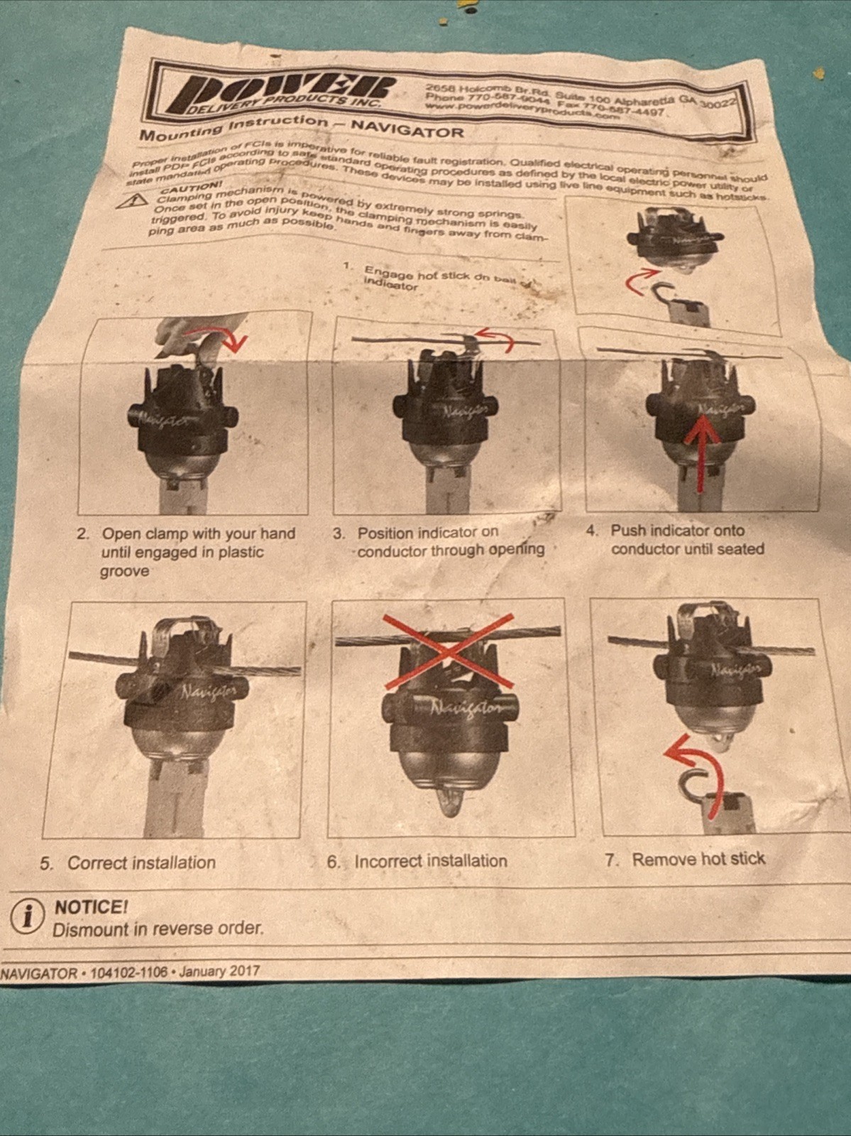 41-2001-302 Power Delivery Products Power Overhead Fault Indicator
