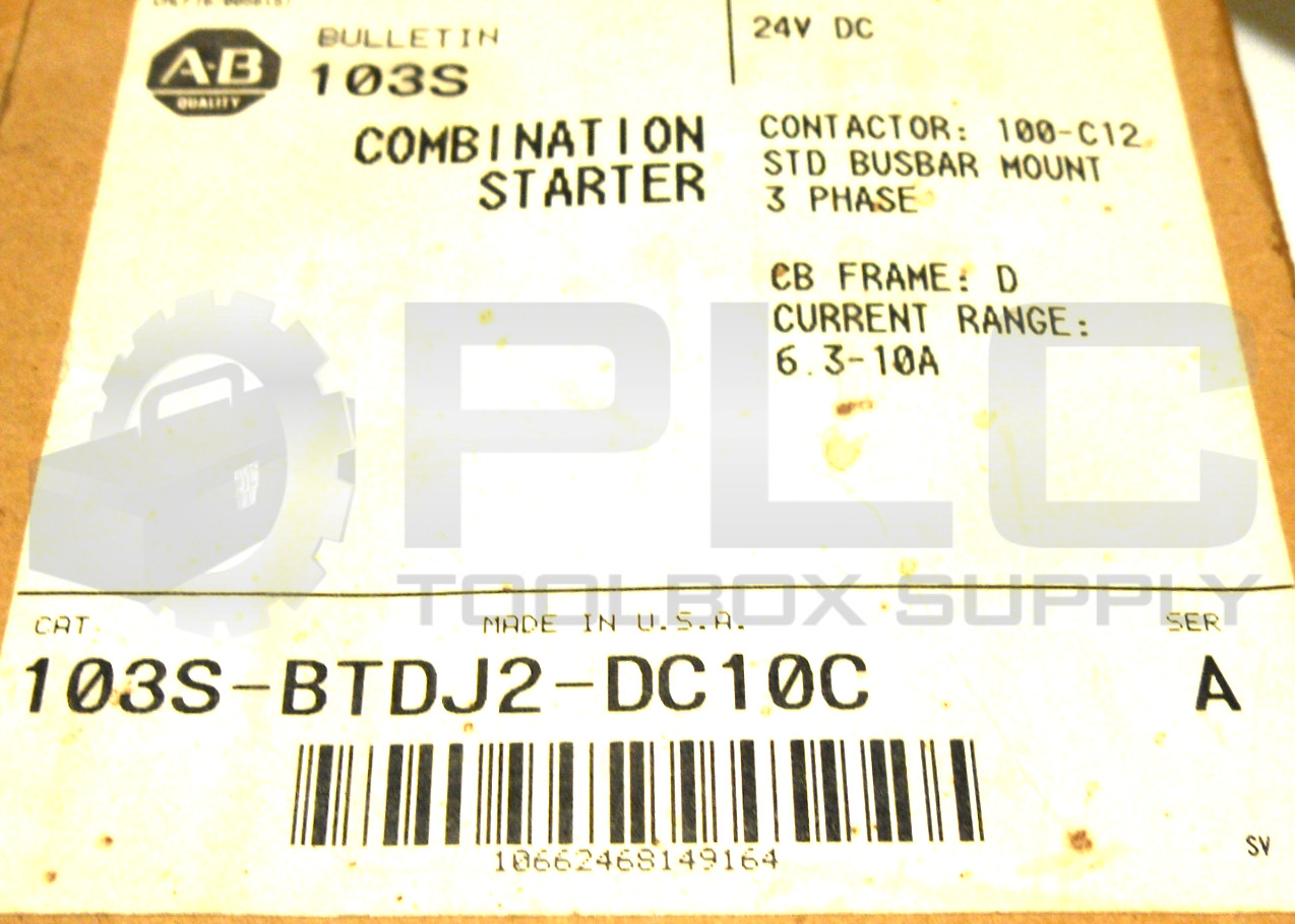 NEW SEALED ALLEN BRADLEY 103S-BTDJ2-DC10C COMBINATION STARTER