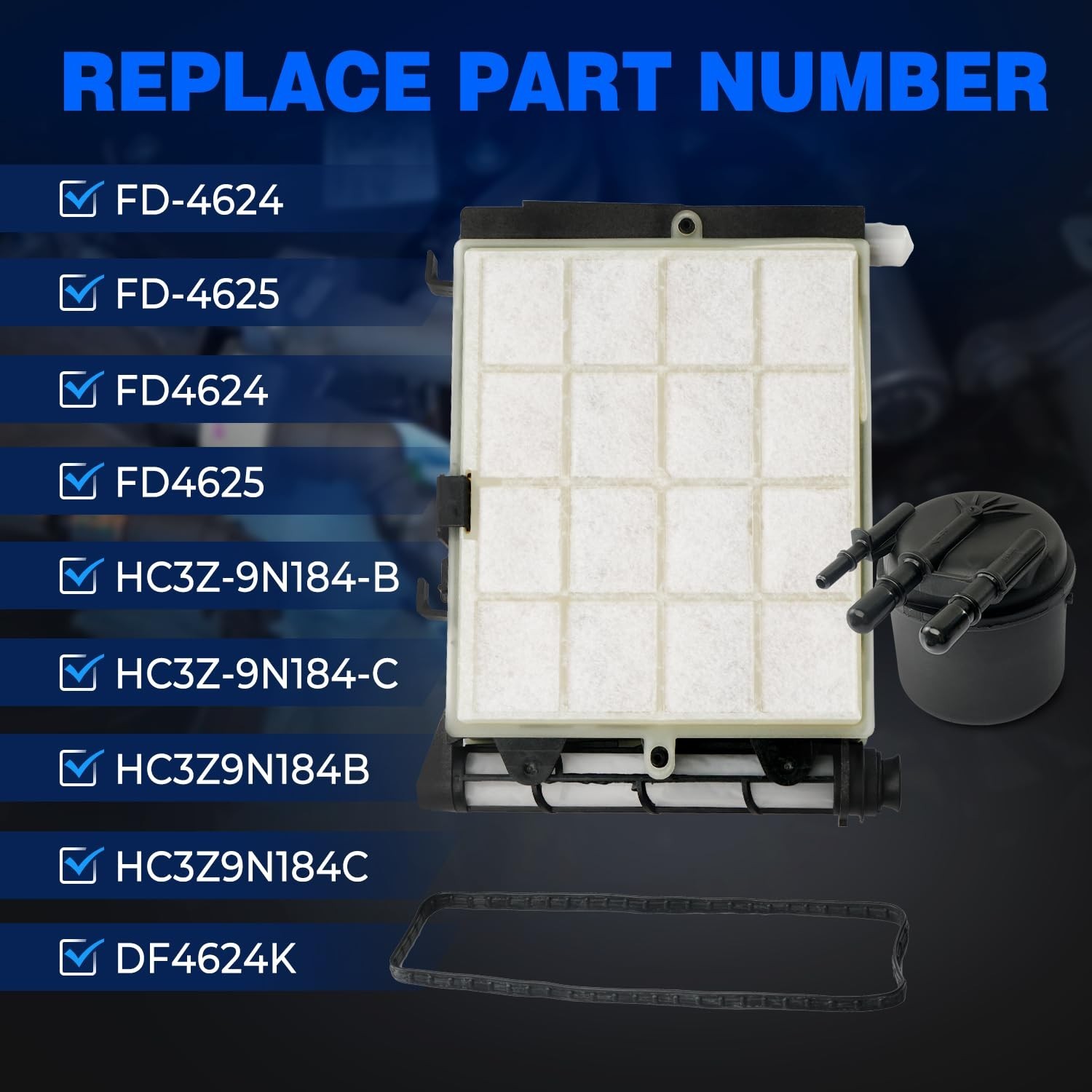 6.7 Powerstroke Diesel Fuel Filter Element, Fuel/Water Separator Compatible w…